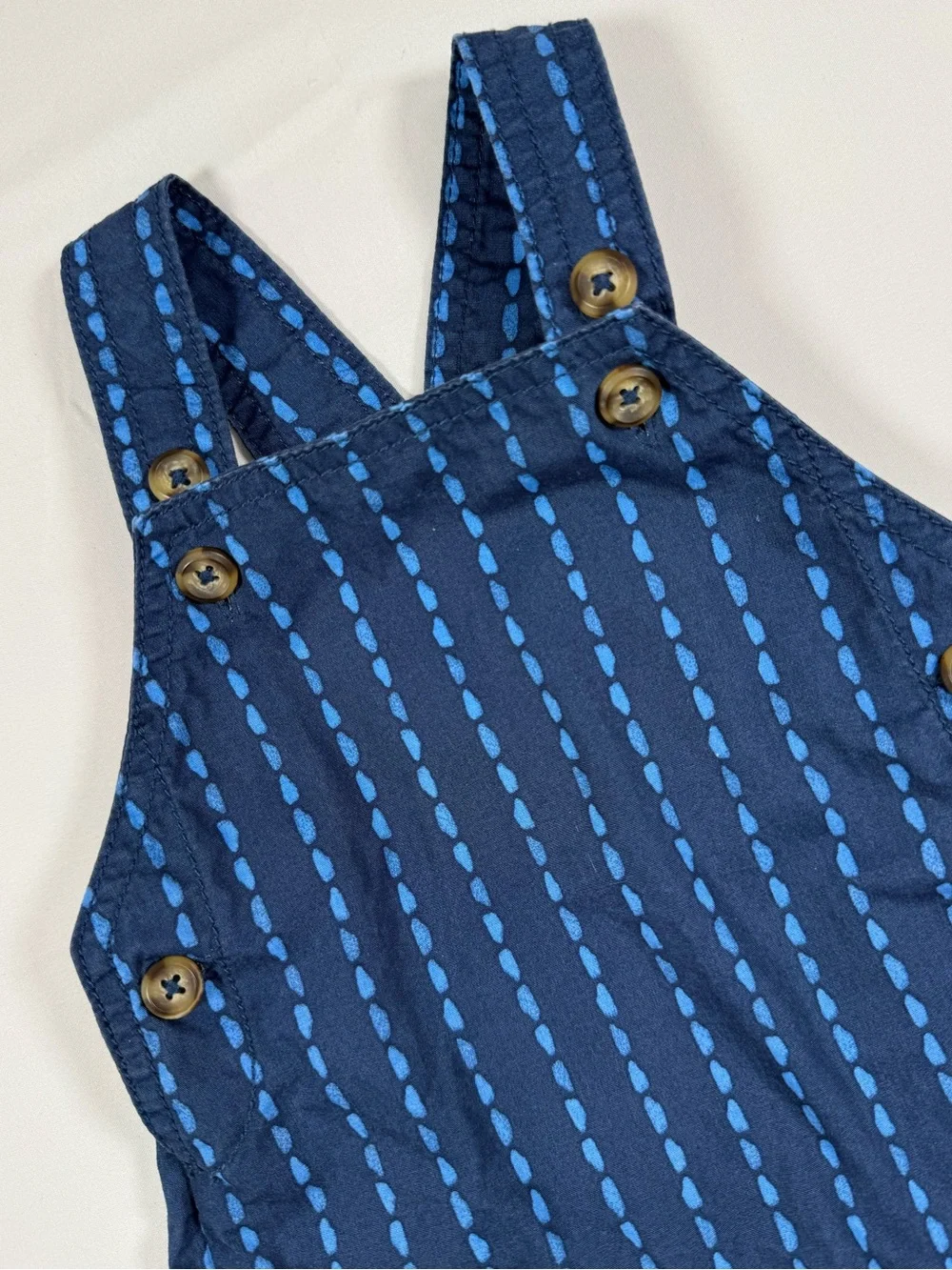 CARTER’S Baby Shortall Romper 9M Cotton Striped Summer Coastal Preppy Nautical